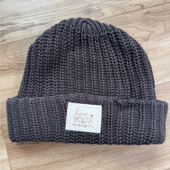 LOVE YOUR MELON Beanie Hat Cuffed Style Cotton Black with White Men’s Women’s - Picture 1 of 11